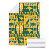 Australia Blanket - Happy Australia Day (Green) Blanket