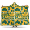 Australia Hooded Blanket - Funky Australia Day (Green) Hooded Blanket