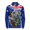 Australia Australia Day Long Sleeve Polo Shirt - Koala Happy Australia Day Long Sleeve Polo Shirt