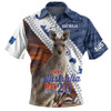 Australia Australia Day Custom Polo Shirt - Kangaroo Happy Australia Day Aboriginal Pattern Polo Shirt