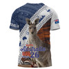 Australia Australia Day Custom T-shirt - Kangaroo Happy Australia Day Aboriginal Pattern T-shirt