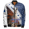 Australia Australia Day Custom Bomber Jacket - Kangaroo Happy Australia Day Aboriginal Pattern Bomber Jacket