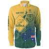 Australia Australia Day Custom Long Sleeve Shirt - Australia Coat Of Arms Kangaroo And Koala Sign Long Sleeve Shirt