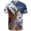 Australia Australia Day Custom Baseball Shirt - Kangaroo Happy Australia Day Aboriginal Pattern Baseball Shirt