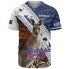 Australia Australia Day Custom Baseball Shirt - Kangaroo Happy Australia Day Aboriginal Pattern Baseball Shirt