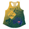 Australia Australia Day Custom Women Racerback Singlet - Australia Coat Of Arms Kangaroo And Koala Sign Women Racerback Singlet