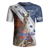 Australia Australia Day Custom Rugby Jersey - Kangaroo Happy Australia Day Aboriginal Pattern Rugby Jersey