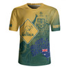 Australia Australia Day Custom Rugby Jersey - Australia Coat Of Arms Kangaroo And Koala Sign Rugby Jersey