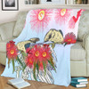 Australia Kookaburra Blanket - Couple Kookaburra With Eucalyptus Flower Art Blanket