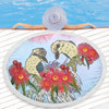 Australia Kookaburra Beach Blanket - Couple Kookaburra With Eucalyptus Flower Art Beach Blanket