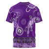 Australia Goanna Aboriginal T-shirt - Indigenous Dot Goanna (Purple) T-shirt