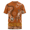 Australia Goanna Aboriginal T-shirt - Indigenous Dot Goanna (Orange) T-shirt