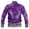 Australia Goanna Aboriginal Baseball Jacket - Indigenous Dot Goanna (Purple) Baseball Jacket