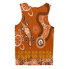 Australia Goanna Aboriginal Men Singlet - Indigenous Dot Goanna (Orange) Men Singlet