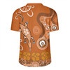 Australia Goanna Aboriginal Rugby Jersey - Indigenous Dot Goanna (Orange) Rugby Jersey