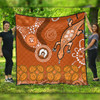 Australia Goanna Aboriginal Quilt - Indigenous Dot Goanna (Orange) Quilt