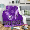 Australia Goanna Aboriginal Blanket - Indigenous Dot Goanna (Purple) Blanket