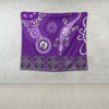 Australia Goanna Aboriginal Tapestry - Indigenous Dot Goanna (Purple) Tapestry