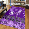 Australia Goanna Aboriginal Area Rug - Indigenous Dot Goanna (Purple) Area Rug