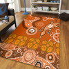 Australia Goanna Aboriginal Area Rug - Indigenous Dot Goanna (Orange) Area Rug