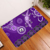 Australia Goanna Aboriginal Doormat - Indigenous Dot Goanna (Purple) Doormat