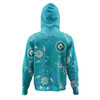 Australia Turtles Aboriginal Hoodie - Indigenous Dot Turtles In The Ocean (Turquoise) Hoodie