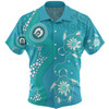 Australia Turtles Aboriginal Hawaiian Shirt - Indigenous Dot Turtles In The Ocean (Sapphire) Hawaiian Shirt