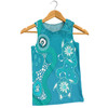 Australia Turtles Aboriginal Men Singlet - Indigenous Dot Turtles In The Ocean (Turquoise) Men Singlet