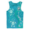 Australia Turtles Aboriginal Men Singlet - Indigenous Dot Turtles In The Ocean (Turquoise) Men Singlet