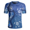 Australia Turtles Aboriginal Rugby Jersey - Indigenous Dot Turtles In The Ocean (Blue) Rugby Jersey