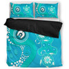 Australia Turtles Aboriginal Bedding Set - Indigenous Dot Turtles In The Ocean (Sapphire) Bedding Set