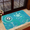 Australia Turtles Aboriginal Doormat - Indigenous Dot Turtles In The Ocean (Turquoise) Doormat