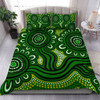 Australia Aboriginal Bedding Set - Dot Patterns From Indigenous Australian Culture (Green) Bedding Set
