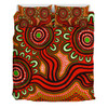 Australia Aboriginal Bedding Set - Dot Patterns From Indigenous Australian Culture (Orange) Bedding Set