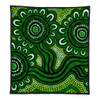 Australia Aboriginal Quilt - Dot Patterns From Indigenous Australian Culture (Green) Quilt