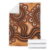 Australia Aboriginal Blanket - Dot Patterns From Indigenous Australian Culture (Brown) Blanket
