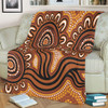 Australia Aboriginal Blanket - Dot Patterns From Indigenous Australian Culture (Brown) Blanket