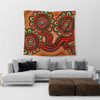 Australia Aboriginal Tapestry - Dot Patterns From Indigenous Australian Culture (Orange) Tapestry