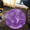 Australia Aboriginal Round Rug - Dot Patterns From Indigenous Australian Culture (Purple) Round Rug