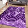 Australia Aboriginal Area Rug - Dot Patterns From Indigenous Australian Culture (Purple) Area Rug