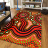 Australia Aboriginal Area Rug - Dot Patterns From Indigenous Australian Culture (Orange) Area Rug