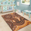 Australia Aboriginal Area Rug - Dot Patterns From Indigenous Australian Culture (Brown) Area Rug