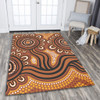 Australia Aboriginal Area Rug - Dot Patterns From Indigenous Australian Culture (Brown) Area Rug