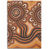 Australia Aboriginal Area Rug - Dot Patterns From Indigenous Australian Culture (Brown) Area Rug