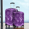 Australia Aboriginal Luggage Cover - Dot Patterns From Indigenous Australian Culture (Purple) Luggage Cover