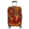 Australia Aboriginal Luggage Cover - Dot Patterns From Indigenous Australian Culture (Orange) Luggage Cover