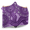 Australia Aboriginal Hooded Blanket - Dot Patterns From Indigenous Australian Culture (Purple) Hooded Blanket