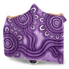 Australia Aboriginal Hooded Blanket - Dot Patterns From Indigenous Australian Culture (Purple) Hooded Blanket
