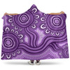 Australia Aboriginal Hooded Blanket - Dot Patterns From Indigenous Australian Culture (Purple) Hooded Blanket