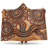 Australia Aboriginal Hooded Blanket - Dot Patterns From Indigenous Australian Culture (Brown) Hooded Blanket